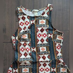 H&M Multicolor Geometric Bodysuit